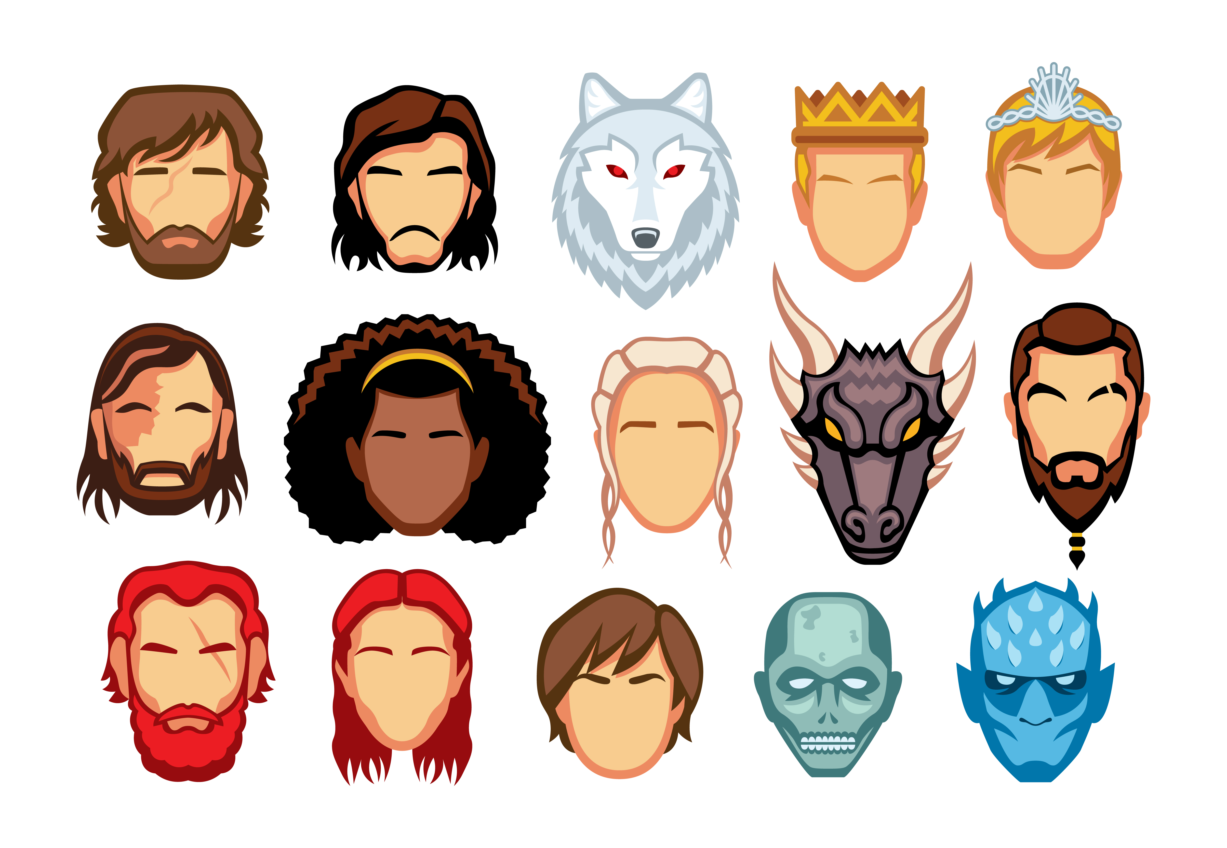 Cartoon Set Of Medieval Fantasy Characters Isolated